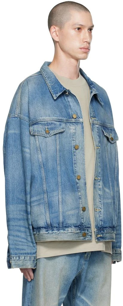 Fear of God ESSENTIALS Blue Trucker Denim Jacket 2