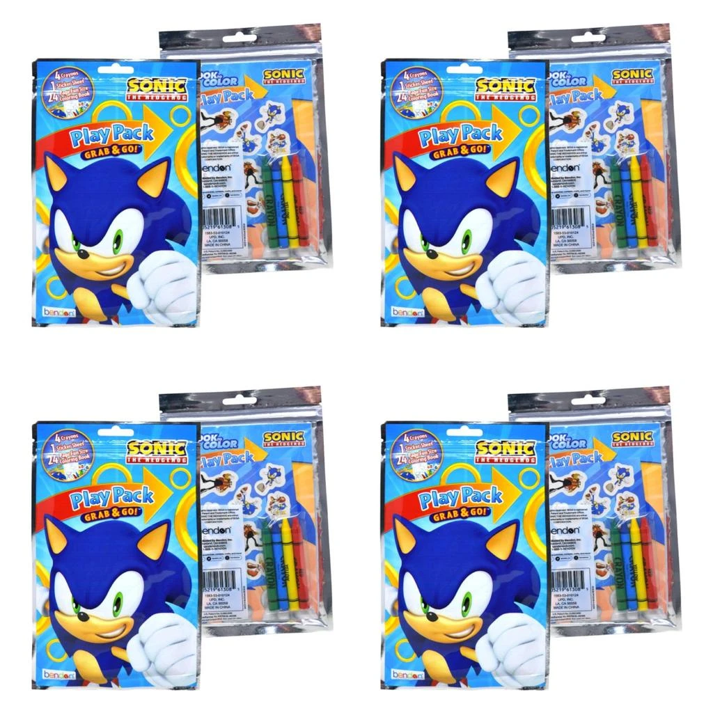 Sonic Pack of 4 the Hedgehog Grab n Go Play Pack
