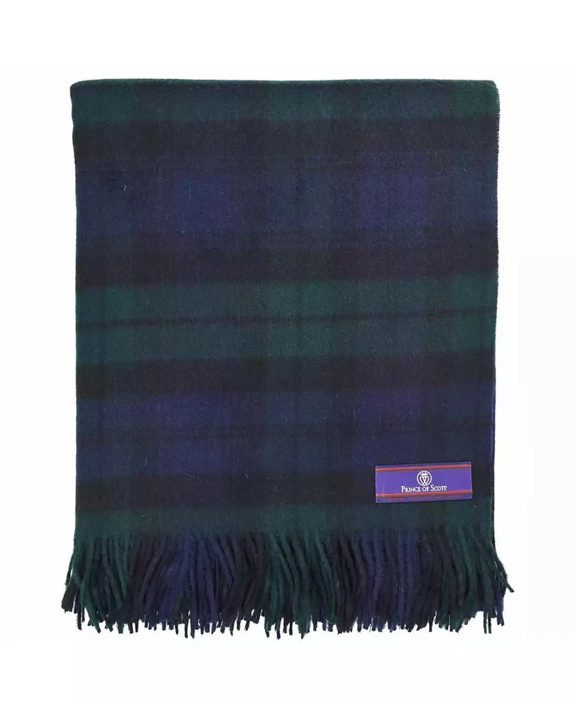 Prince of Scots Highland Tartan Tweed Merino Wool Throw, 55" x 72"