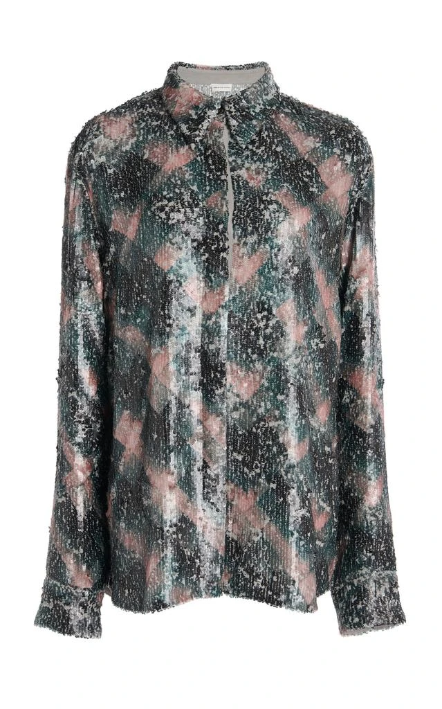 Dries Van Noten Dries Van Noten Chowy Sequinned Shirt - Moda Operandi 1