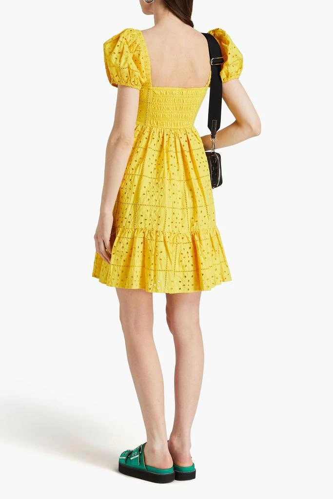 Ganni Broderie anglaise cotton mini dress 3