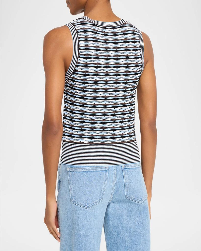 VERONICA BEARD Jerrel Diamond Jacquard-Knit Top 3