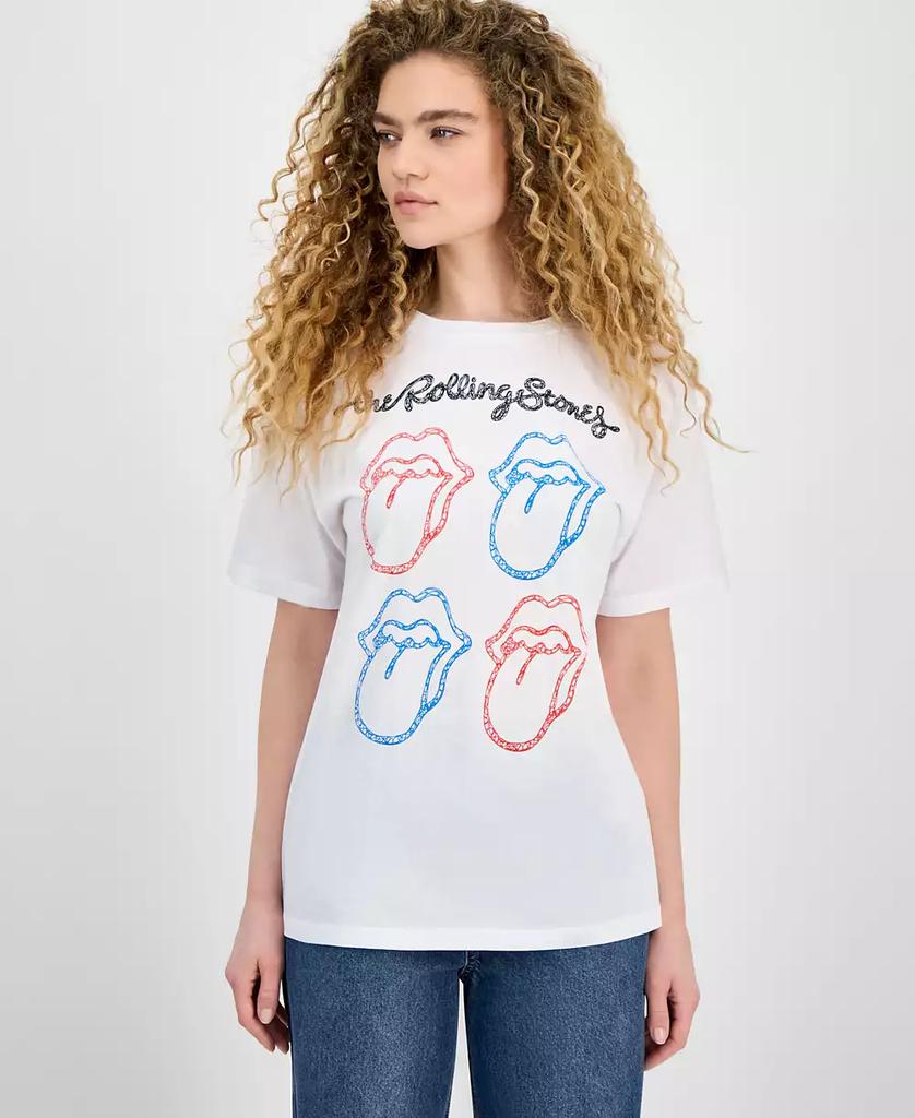Freeze 24-7 Juniors' Rolling Stones Grid Graphic T-Shirt