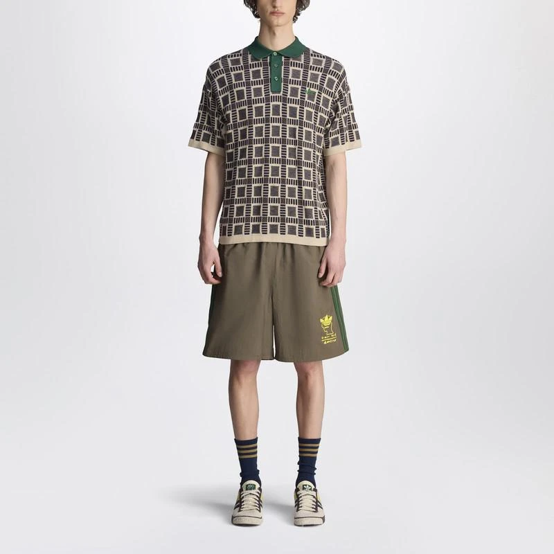 Adidas Brown nylon short with logo 2