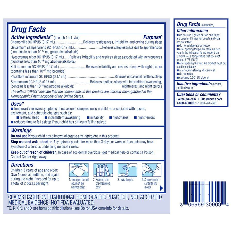 Boiron SleepCalm Kids Liquid Doses Sleep Aid-Melatonin-Free and Non Habit-Forming 4