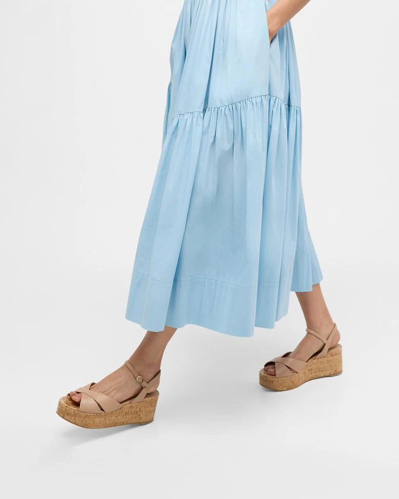 Stuart Weitzman Carmen Midi Crisscross Platform Wedge Sandals 2
