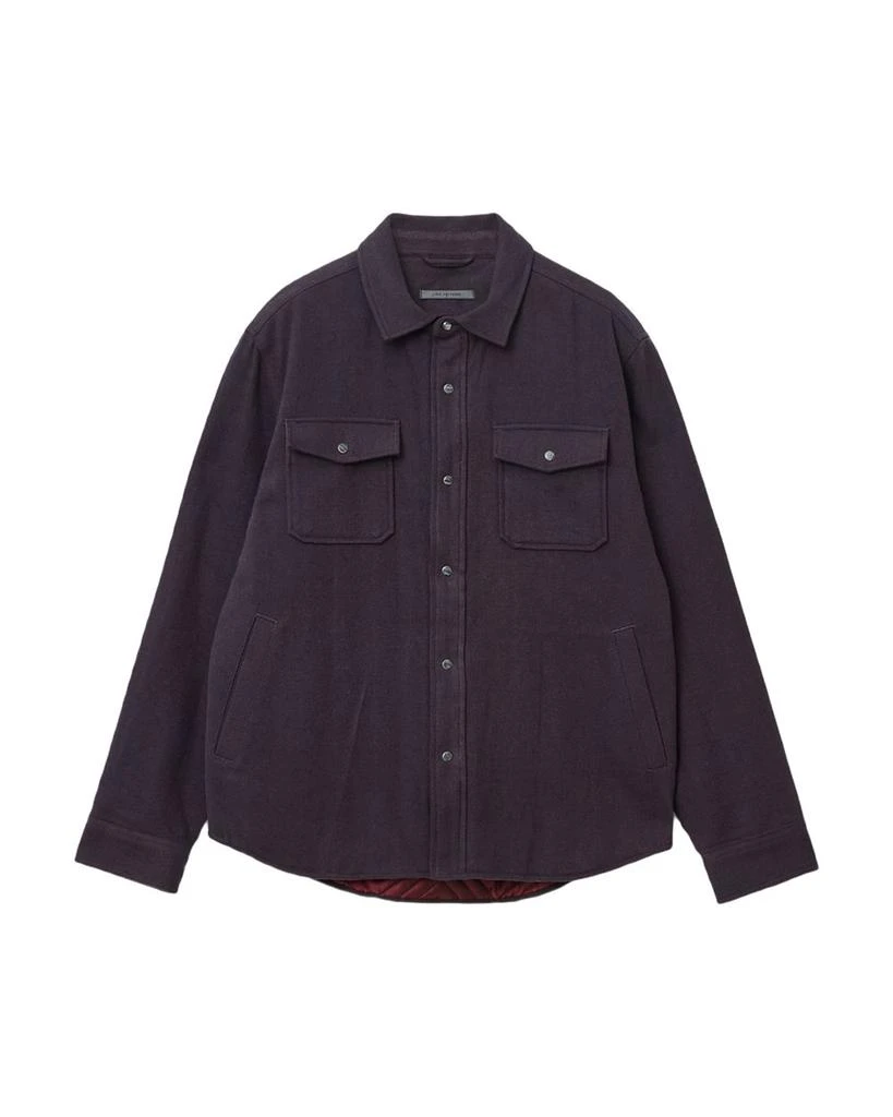 John Varvatos Jameson Herringbone Snap Button Long Sleeve Shirt 9