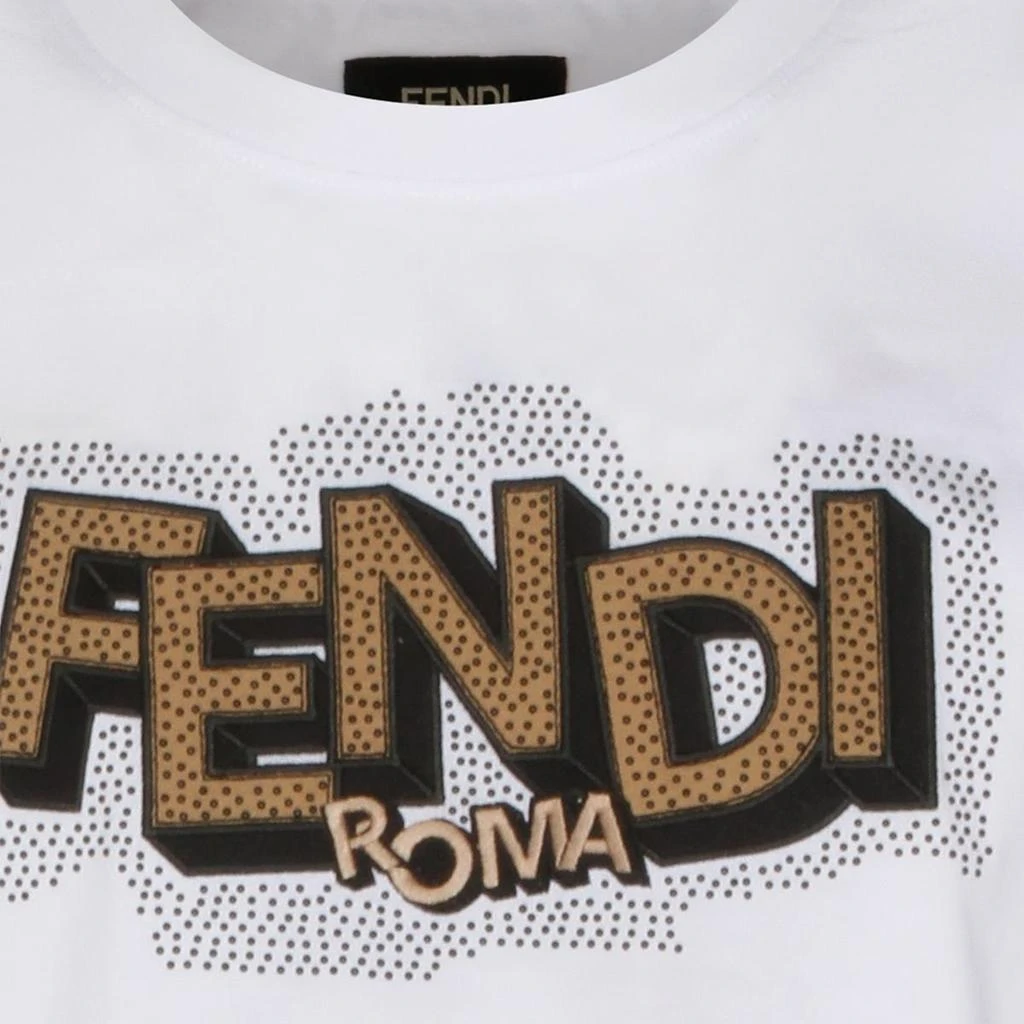 Fendi Fendi Logo Printed Crewneck T-Shirt 3