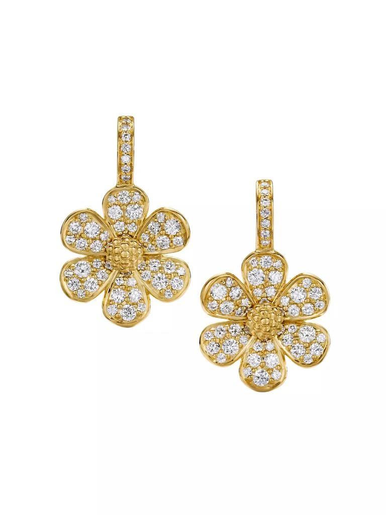 Temple St. Clair 18K Snow Flower Earrings 1