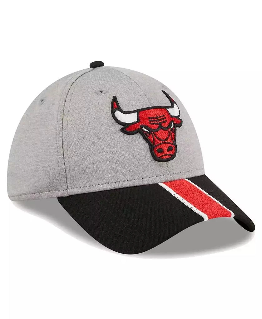 New Era Men's Gray, Black Chicago Bulls Striped 39THIRTY Flex Hat 2