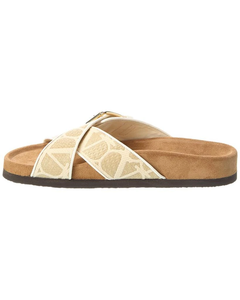 Valentino VLogo Leather-Trim Sandal 2