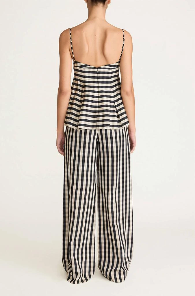 Rebecca Taylor Rebecca Taylor - Gingham Twill Embroidered Bustier Tank 2