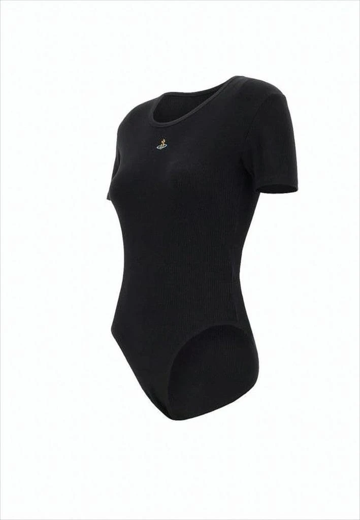 Vivienne Westwood Fitted Ribbed Bodysuit with Minimalist Design and Emblem 2
