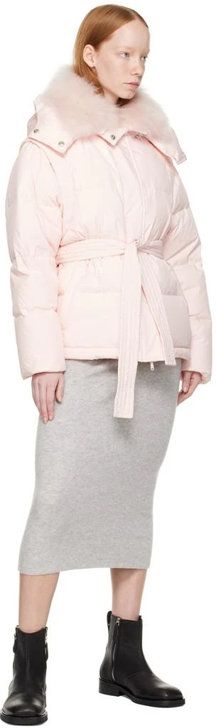 Yves Salomon Pink Quilted Down Jacket 4