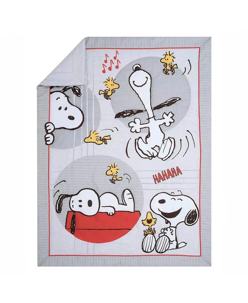 Bedtime Originals Toddler Snoopy Love 4-Piece Bedding Set - Gray/Red/White 2