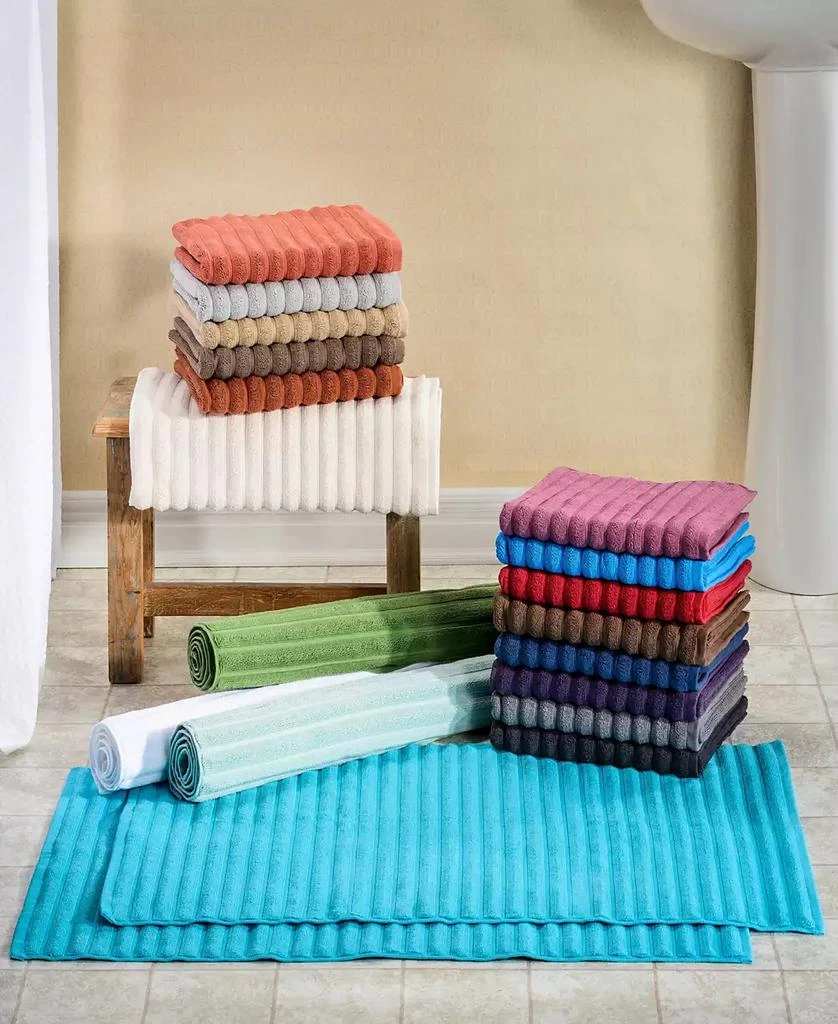 Superior Cotton Textured Stripes 2-Pc. Bath Rug Set 4
