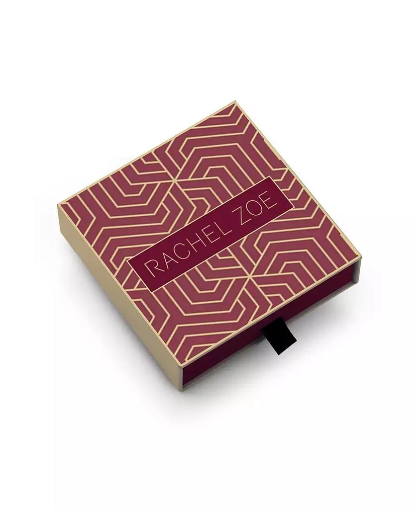 Rachel Zoe Sterling Silver Tri-Turquoise Ribbed Hoop Earrings 2