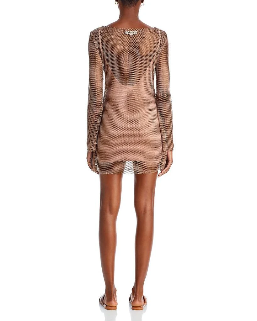 L*Space L*Dancing Queen Crystal Embellished Mesh Mini Dress Swim Cover-Up 3