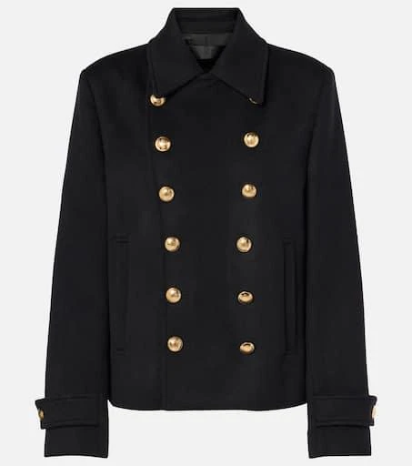 Nili Lotan Ornella cropped wool peacoat 1