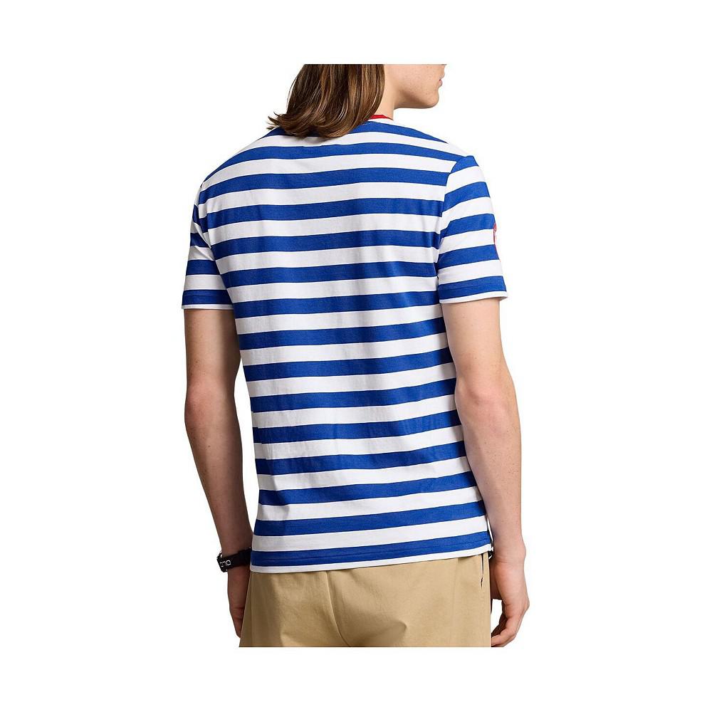 Polo Ralph Lauren Men's Blue Team USA 2024 Summer Olympics Villagewear Striped T-Shirt