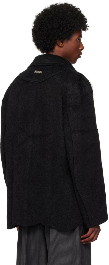ANDERSSON BELL Black Zibeline Shaggy Wool Coat 3