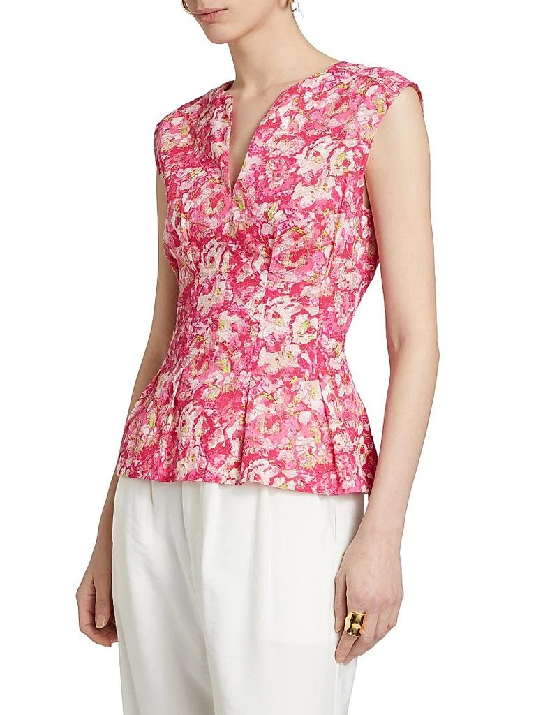 Derek Lam Teresa Floral Cotton Sleeveless Blouse 4