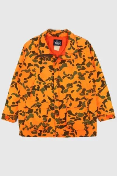 Urban Outfitters Vintage Woolrich Orange Camo Jacket 1