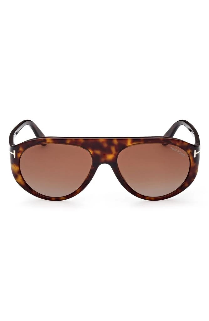 Tom Ford Rex-02 57mm Aviator Sunglasses 1