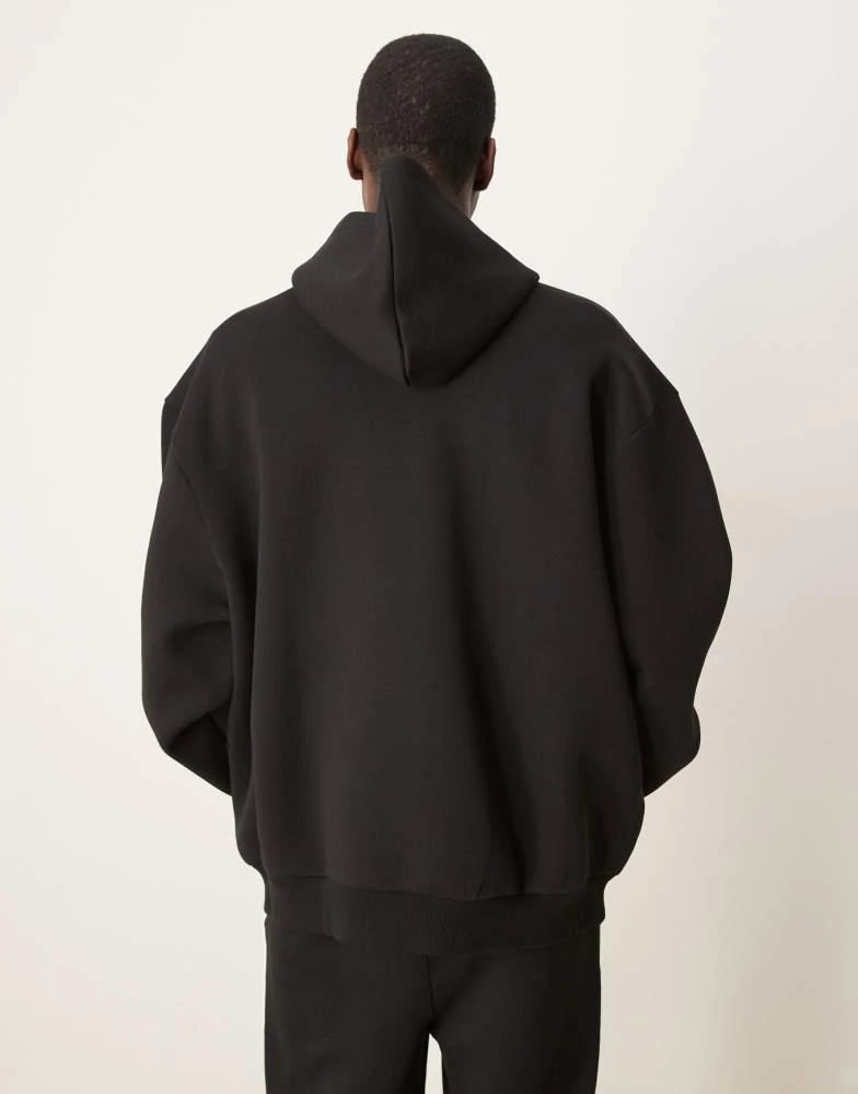 ASOS ASOS DESIGN oversized boxy heavyweight scuba hoodie in black 2