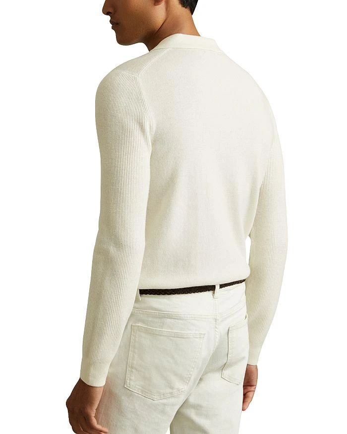 REISS Half Zip Ribbed Polo 2