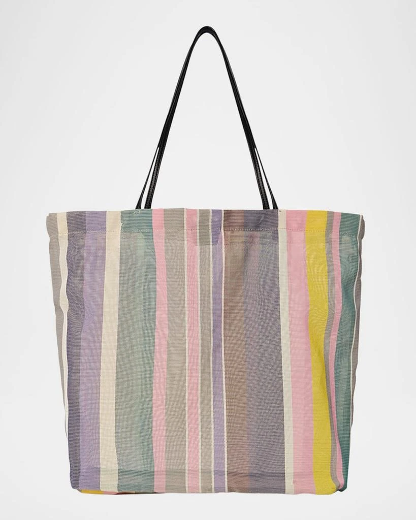The Row Barn Tote Bag in Striped Mesh 1