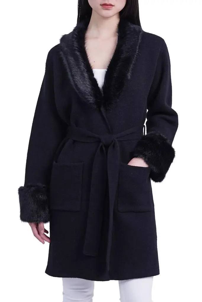 Love Token Love Token - Shannon Cardigan with Faux Fur Collar