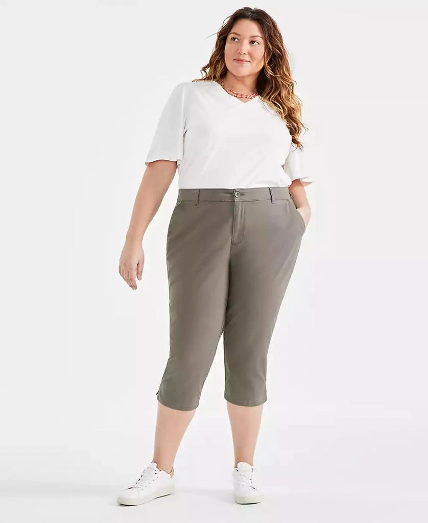 Style & Co Women's Plus Mid-Rise Comfort Waist Capri Pants, Created for Macy's 1