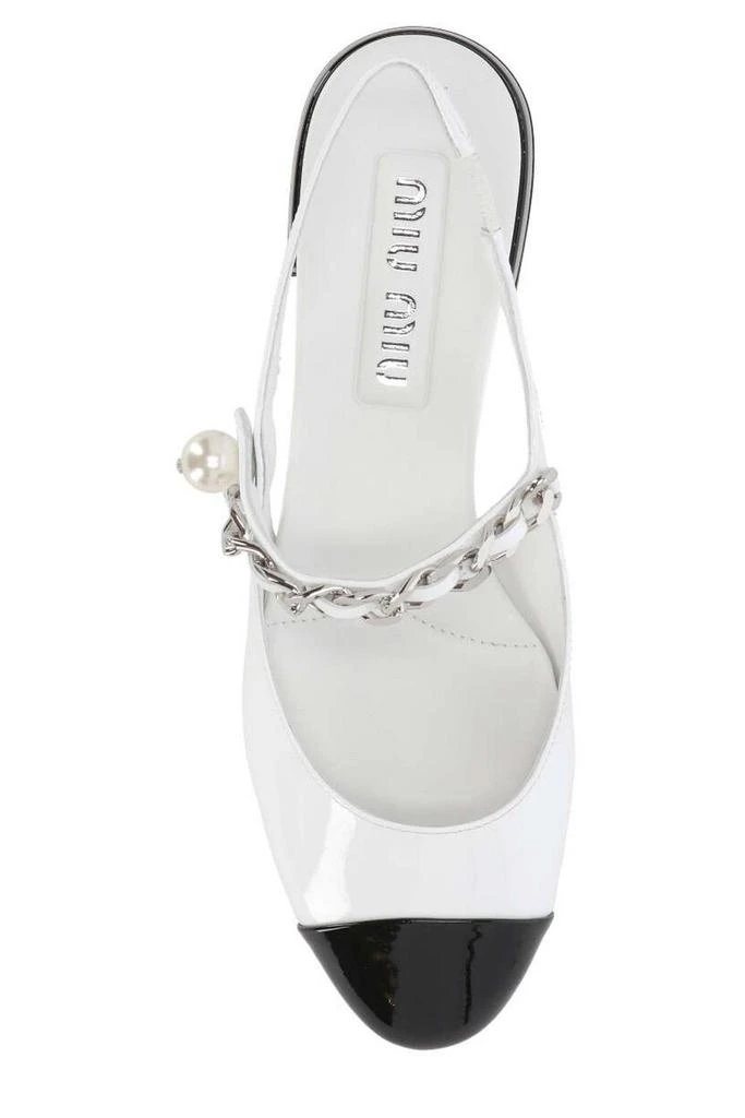 Miu Miu Miu Miu Two-Tone Slingback Flat Shoes 4