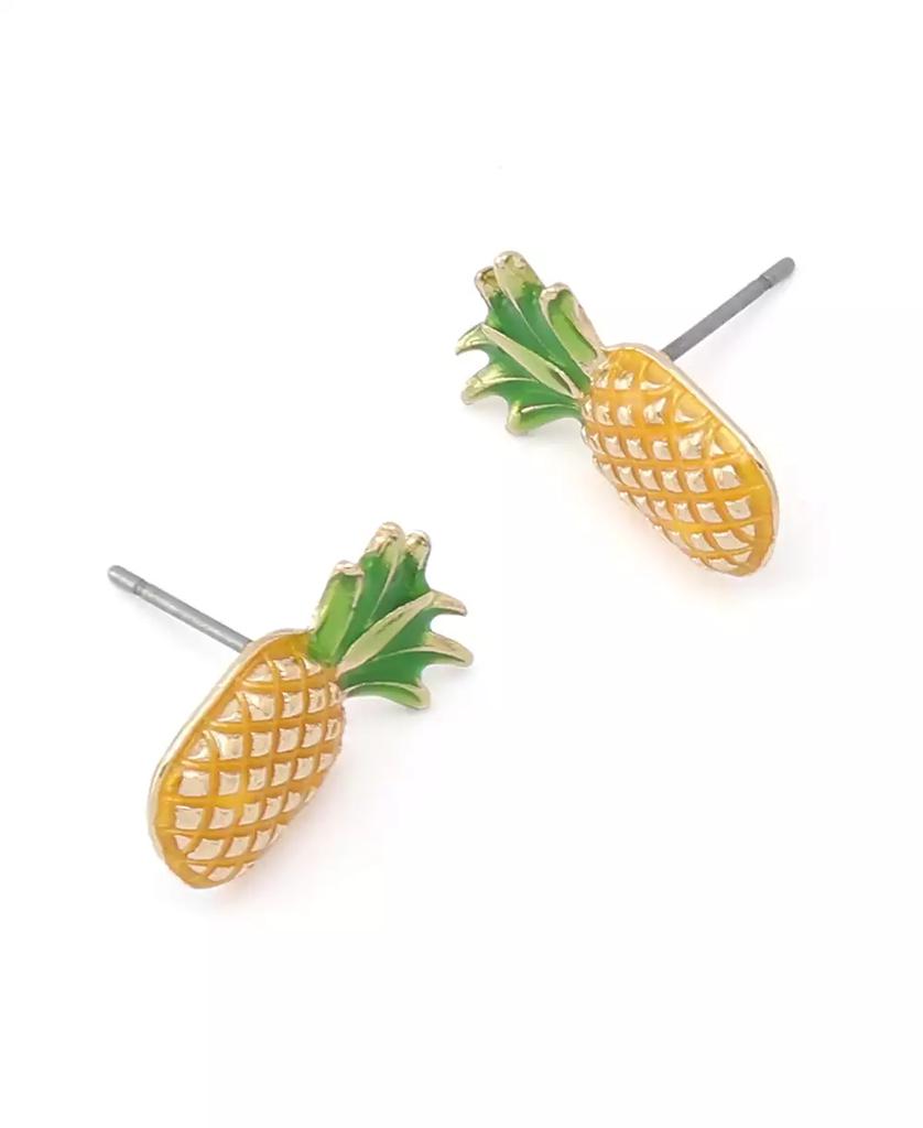 Betsey Johnson Backyard Pineapple Stud Earrings