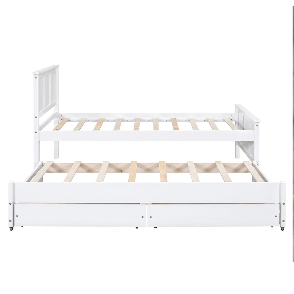 Streamdale Furniture Streamdale Twin Size Platform Bed With Trundle And Drawers 3