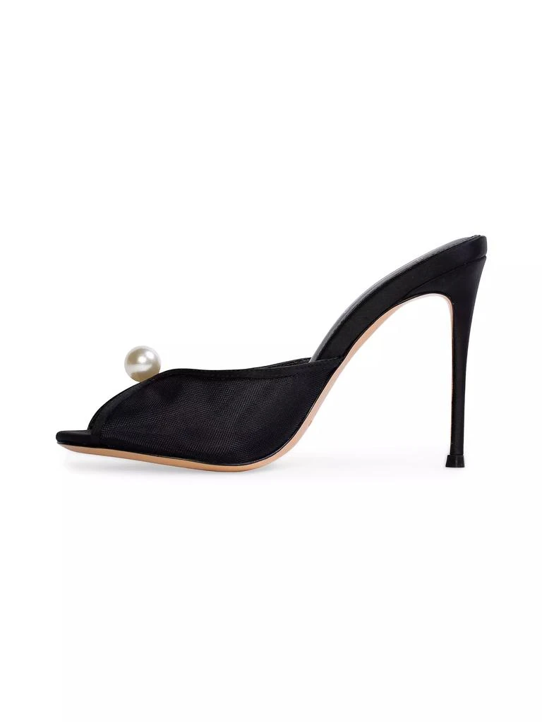 Black Suede Studio Sadie 100MM Satin Sandals 5