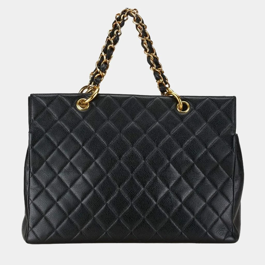 Chanel Chanel Black Quilted Leather GST Tote Bag 3