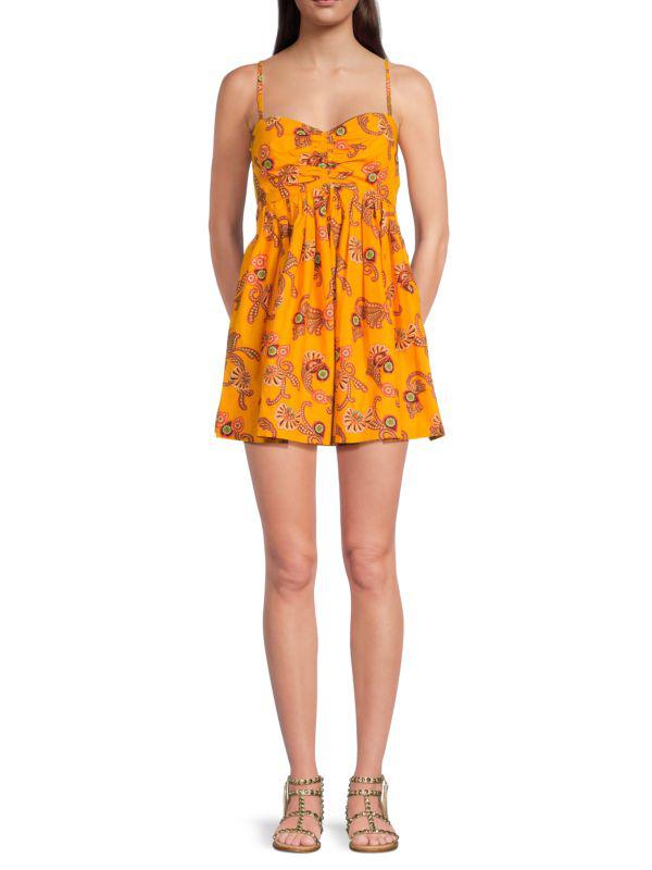 A.L.C. Ambrose Print Sweetheart Mini Dress