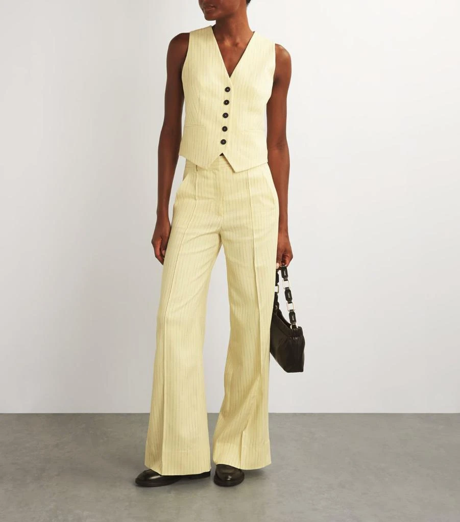 ME+EM Pinstripe Wide-Leg Trousers 2