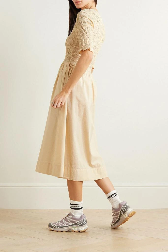 Sea Juni smocked cotton midi dress 3