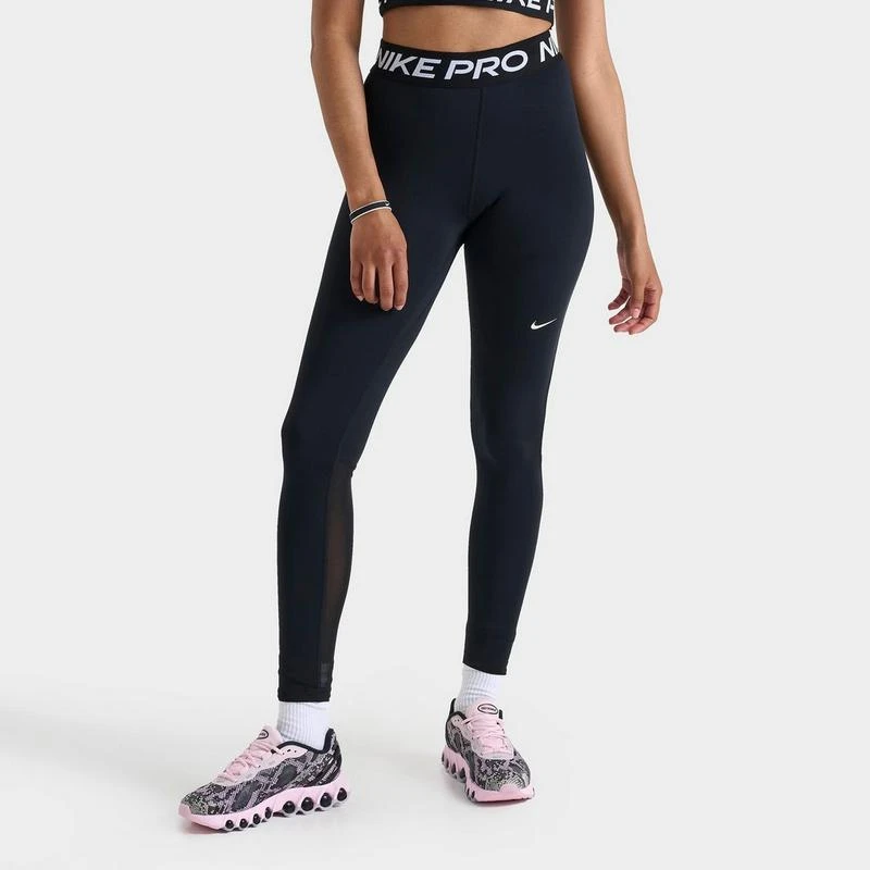 NIKE Women's Nike Pro 365 High-Waisted 7/8 Mesh Panel Leggings 1