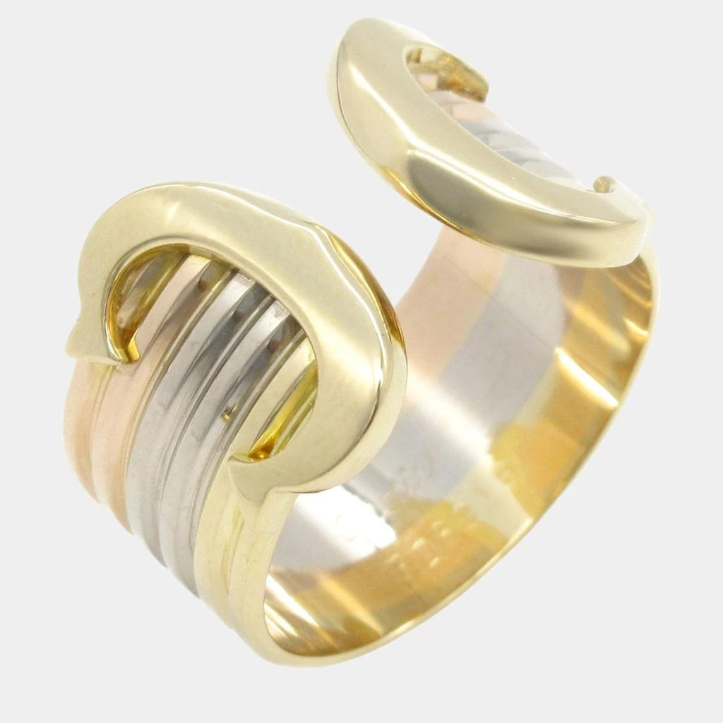 Cartier Cartier 18K Yellow, White and Rose Gold C De Cartier Band Ring EU 53 1