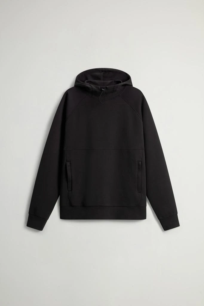Woolrich Hoodie in Cotton Interlock- and Nylon-Blend by Todd Snyder - Men - Black 5