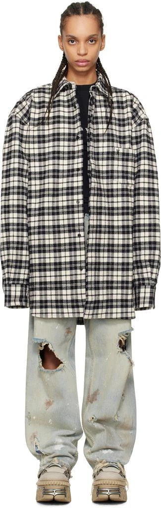 Vetements Black Metalized Wrinkled Pyjama Shirt 1