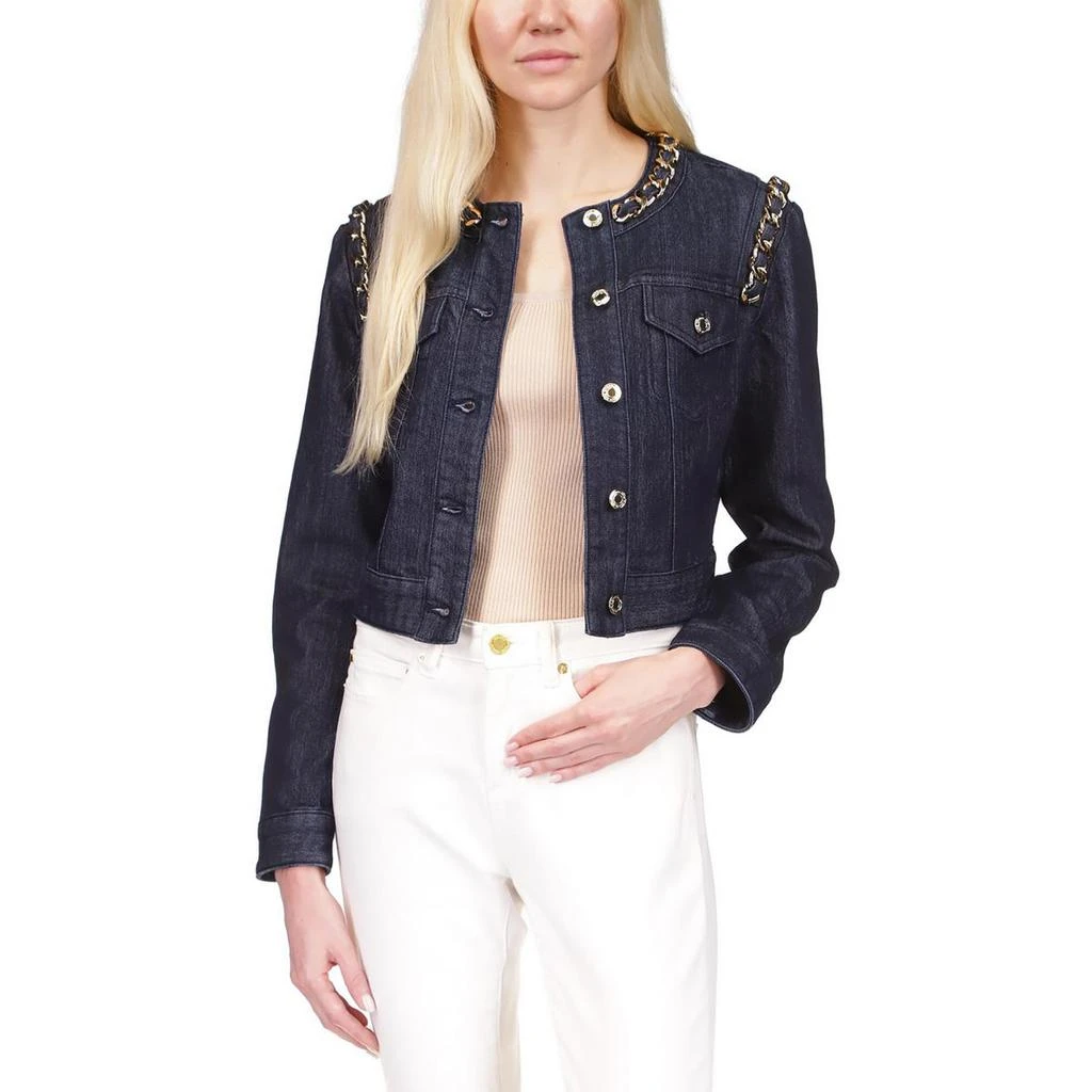 Michael Kors Womens Chain Denim Denim Jacket 3