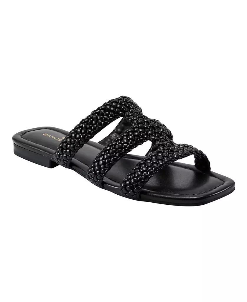 Bandolino Women's Sumer Woven Caged Flat Slide Sandals