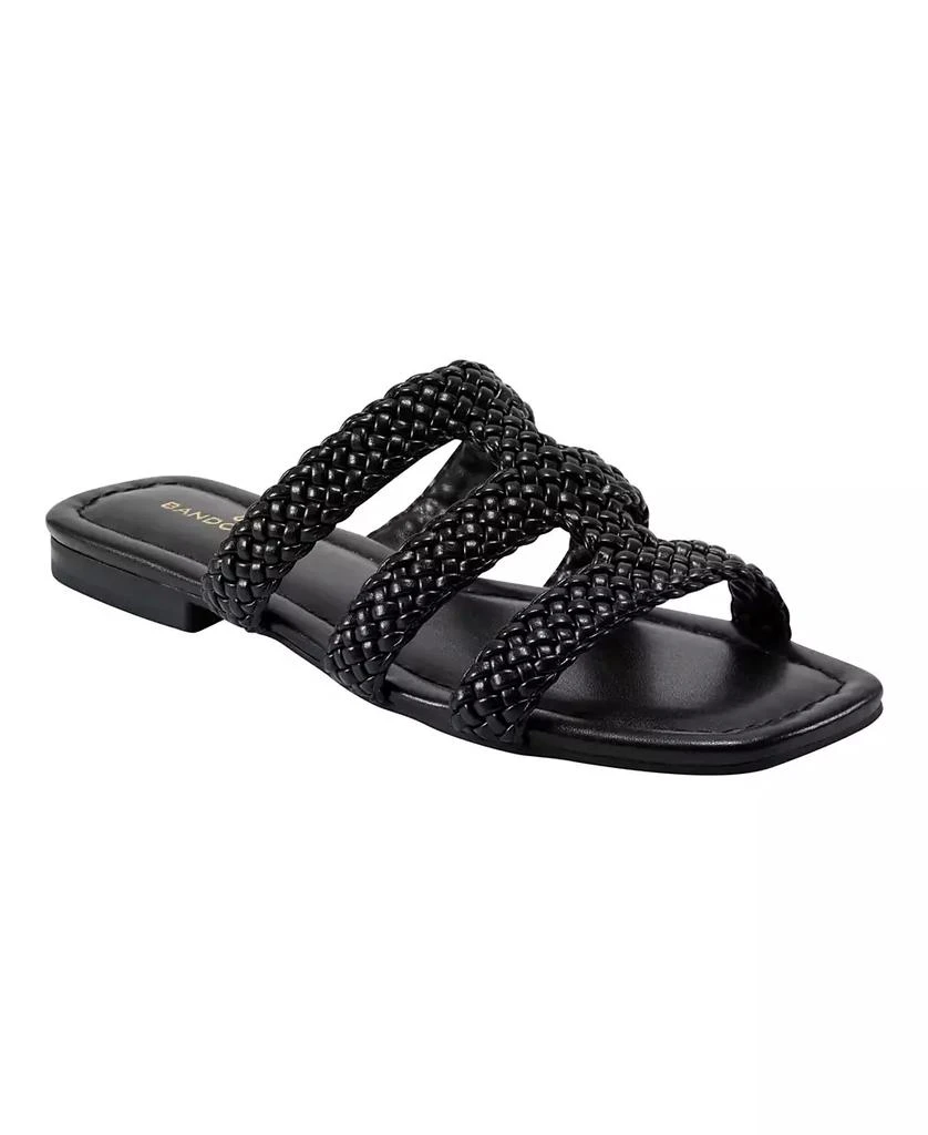 Bandolino Women's Sumer Woven Caged Flat Slide Sandals 1