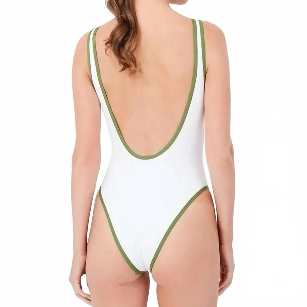 WeWoreWhat Zip Front Swim One Piece In White 2