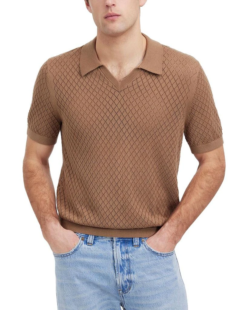 Madewell Diamond Pointelle Stitch Regular Fit Short Sleeve Sweater 1